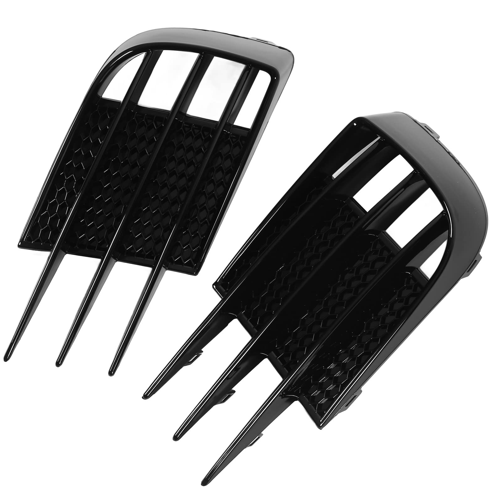 Copertura Griglia Fendinebbia, 1 Paio di Paraurti Anteriore Nero Lucido Copertura Griglia Fendinebbia Sostituzione Cornice Cornice Fendinebbia per 6 MK6 GTD 2008‑2013