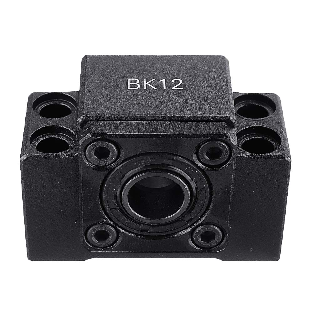 RanDal 2pcs BK12 BF12 Supports d'extrémité de vis à billes pour vis à billes SFU1605 SFU1610 CNC XYZ Pièces en Acier au Carbone Noir