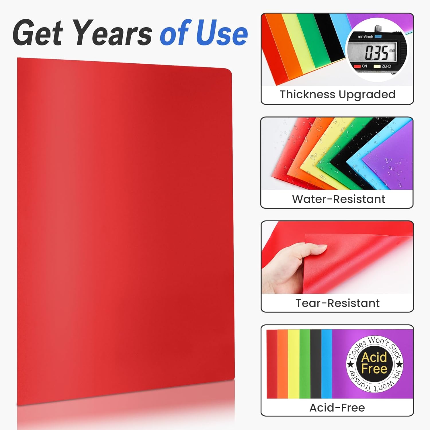 Folders with Poets, 2 Poet Folders with Extra Labels, Plastic