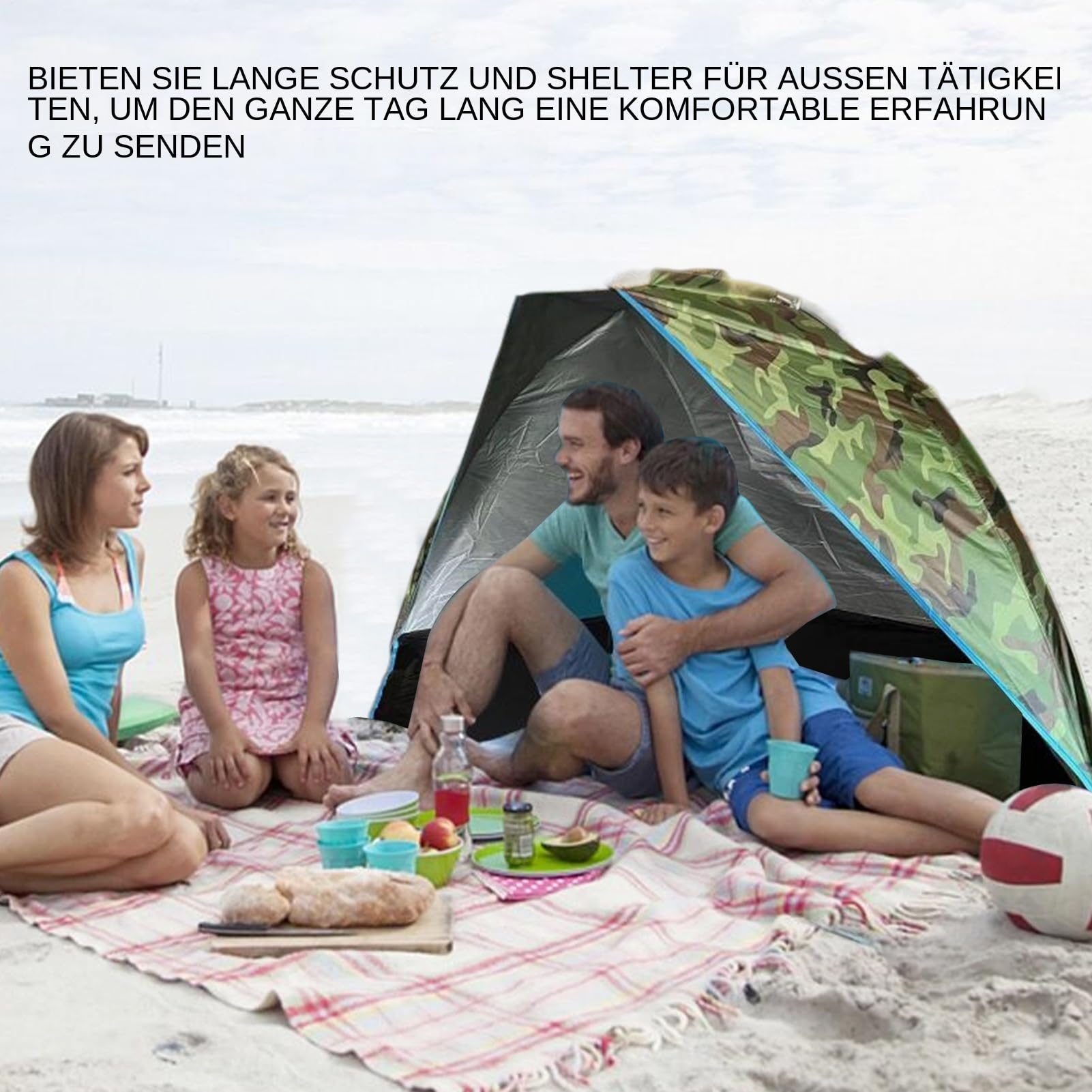 Namiot Plażowy Outdoor Namiot przeciwwiatrowy szybkorozkładalny z osłoną,
