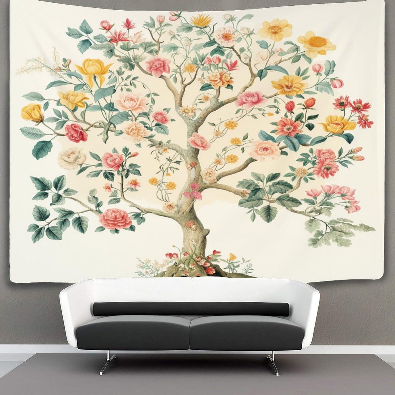 kaiyun Plant Tapestry Wall Hanging Botanical Drawings Art for Bedroom Living Room Dorm Decor 150cmx200cm