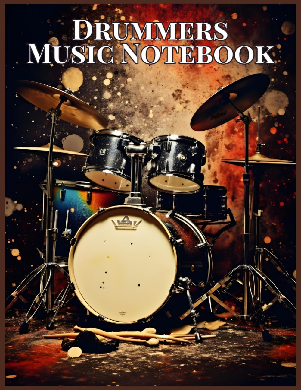 Artistic Drummer's Blank Sheet Music Notebook - 110 Pages for Percussion and Drum Players: 6 Stave Manuscript Paper, Blank sheet music to note your ... notation, for Drum players and enthusiasts
