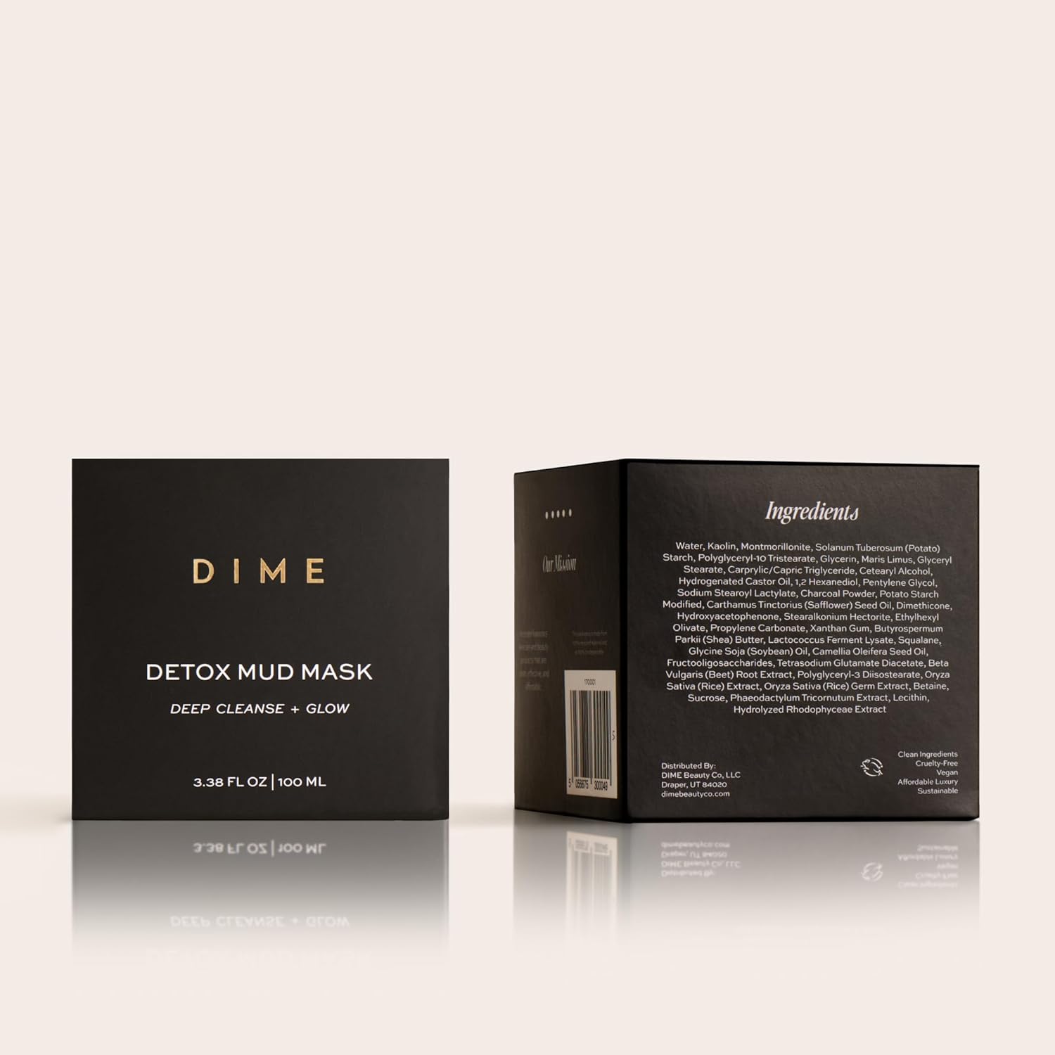 DIME Beauty Detox Mud Mask with Dead Sea Mud, Self Care Facial Mask that Nourishes and Brightens Dull Skin, 3.38 oz / 100 ml - Image 5