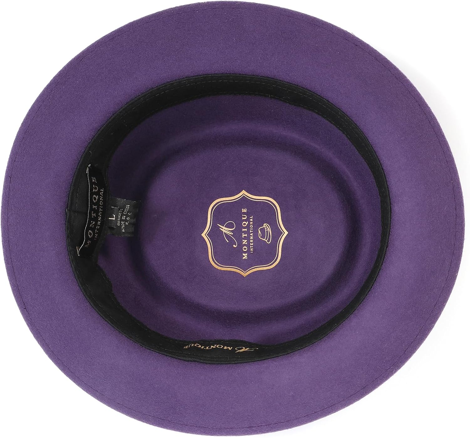 MONTIQUE Pork Pie Fedora Hats for Men - Wool-Feel Classic Fedora Hat with Grosgrain Ribbon & Feather Accent | H-88
