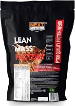Lean Mass Factory Protein Gainer, 1000 g, Cocoa Flavour with Creatine Glutamine Taurine ZMA Vitamins Aspartame-free Muscle Recovery