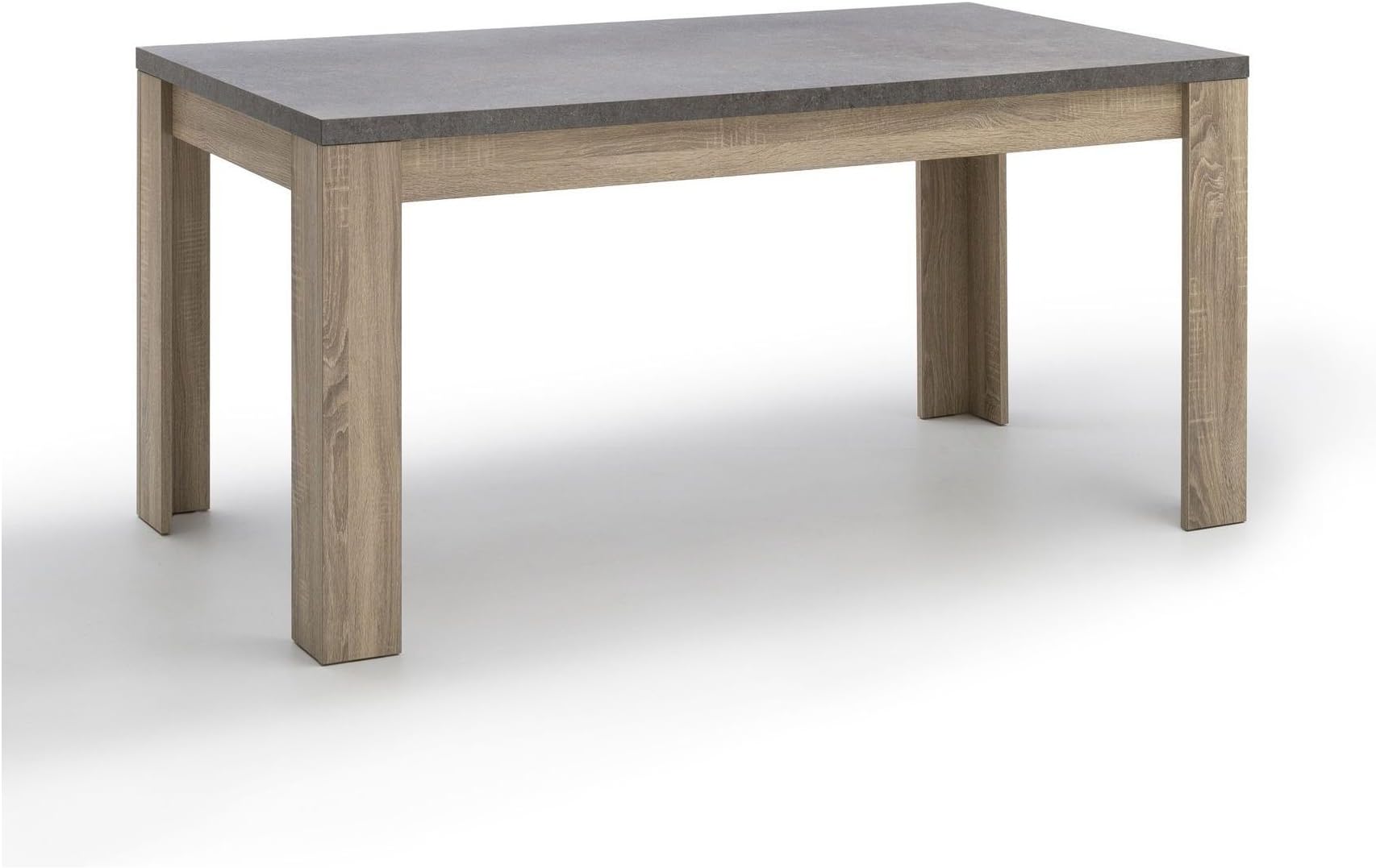 Dining Table Oak SNM with Plan Marble Finish 160 x 80 cm x 74.5 Collection Day Meteor