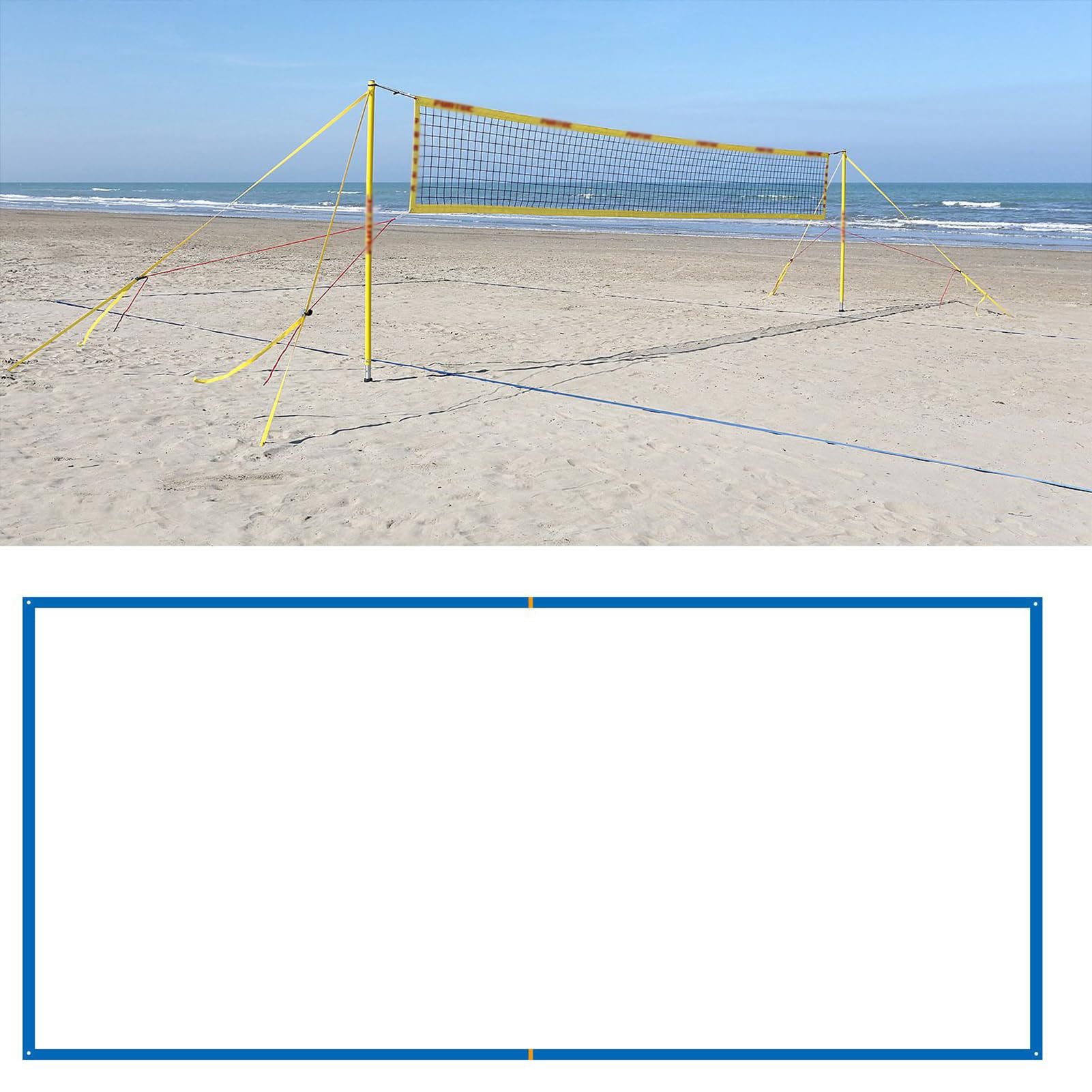 Linie do gry w siatkówkę, wytrzymałe linie graniczne kortów – akcesoria do wielokrotnego użytku na zewnątrz, sprzęt do kortów tenisowych wysyłane do codziennego użytku