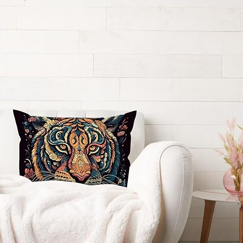 Vista 179 de ArogGeld Chinoiserie - Funda de cojín con estampado de leopardo y guepardo fucsia, con manchas de animales de vaca, color rosa oscuro, decoración