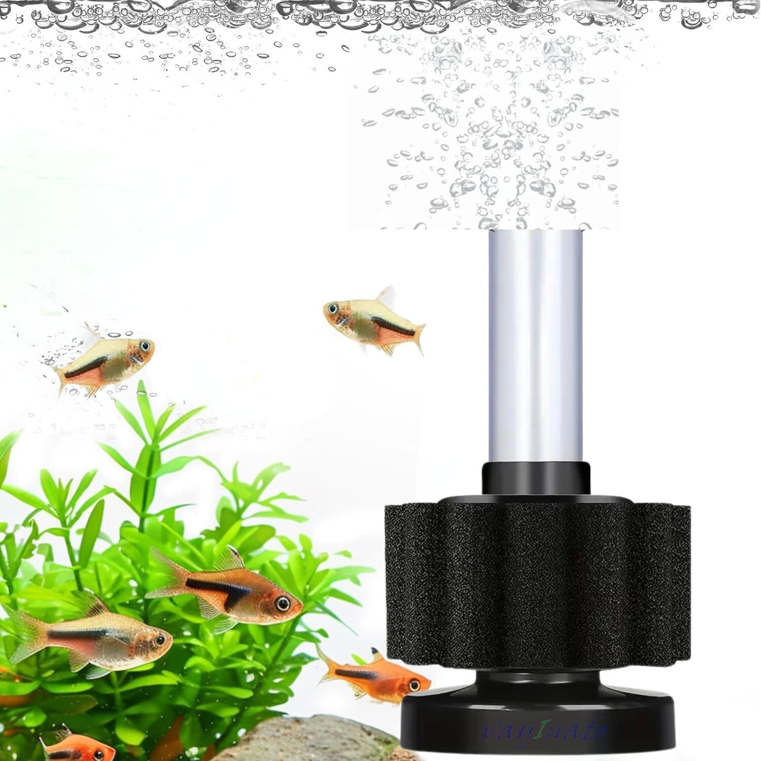 VAYINATO® LY-2833 Super Mini Bio Sponge Filter for Aquarium Nano Tank & Bowl | Suitable for Fresh & Sea Water Appliances (Air Pump Not Included) by Petzlifeworld (B0DDPDMHH4) Amazon Price History, Amazon Price Tracker