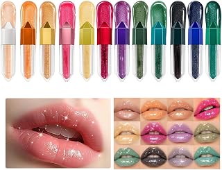 Glittrande Läppglans 12 Färger Långvarigt Återfuktande Plumpande Läppstift | Glittrig Läppmakeup För Kvinnor Fru Flickvän Dagligt Bruk Fest Dejt Utgång Shopping Helg Scenframträdande
