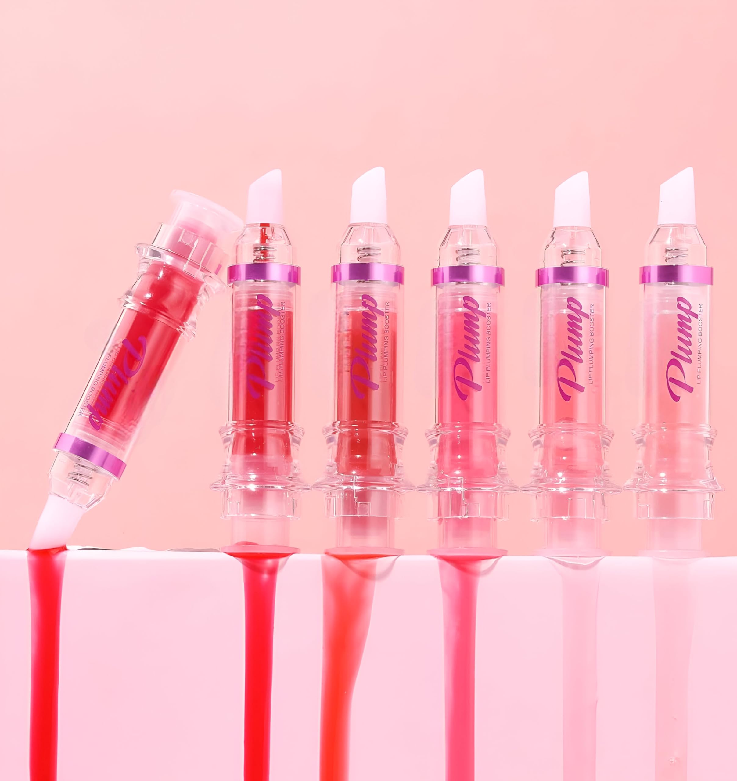 Lip Plumping Booster | Tingling Minty Fresh Formula | Enhances Natural Lip Shape Definition | Syringe Applicator Precision Tips | Plumping Effect with Natural Ingredients | Comfortable Wear No Stickiness | Glossy Wet Look Finish | Instant Volume Booster for Fuller Pouty Lips (04#, 5ml)-image-37