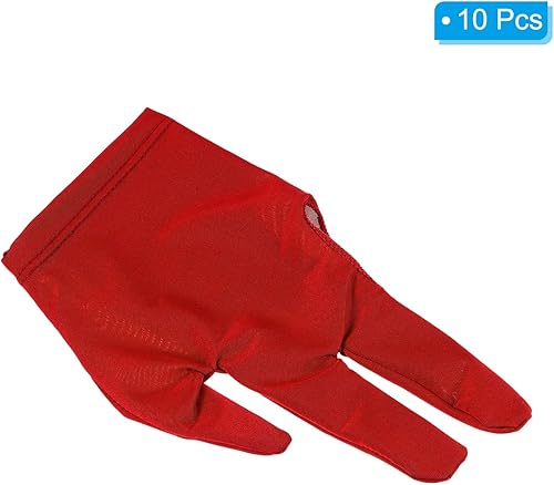 Miniatura 3 de Guantes de billar de 3 dedos, paquete de 10 guantes de billar para mano izquierda y derecha, guantes de piscina para tiradores, carom, billar, taco