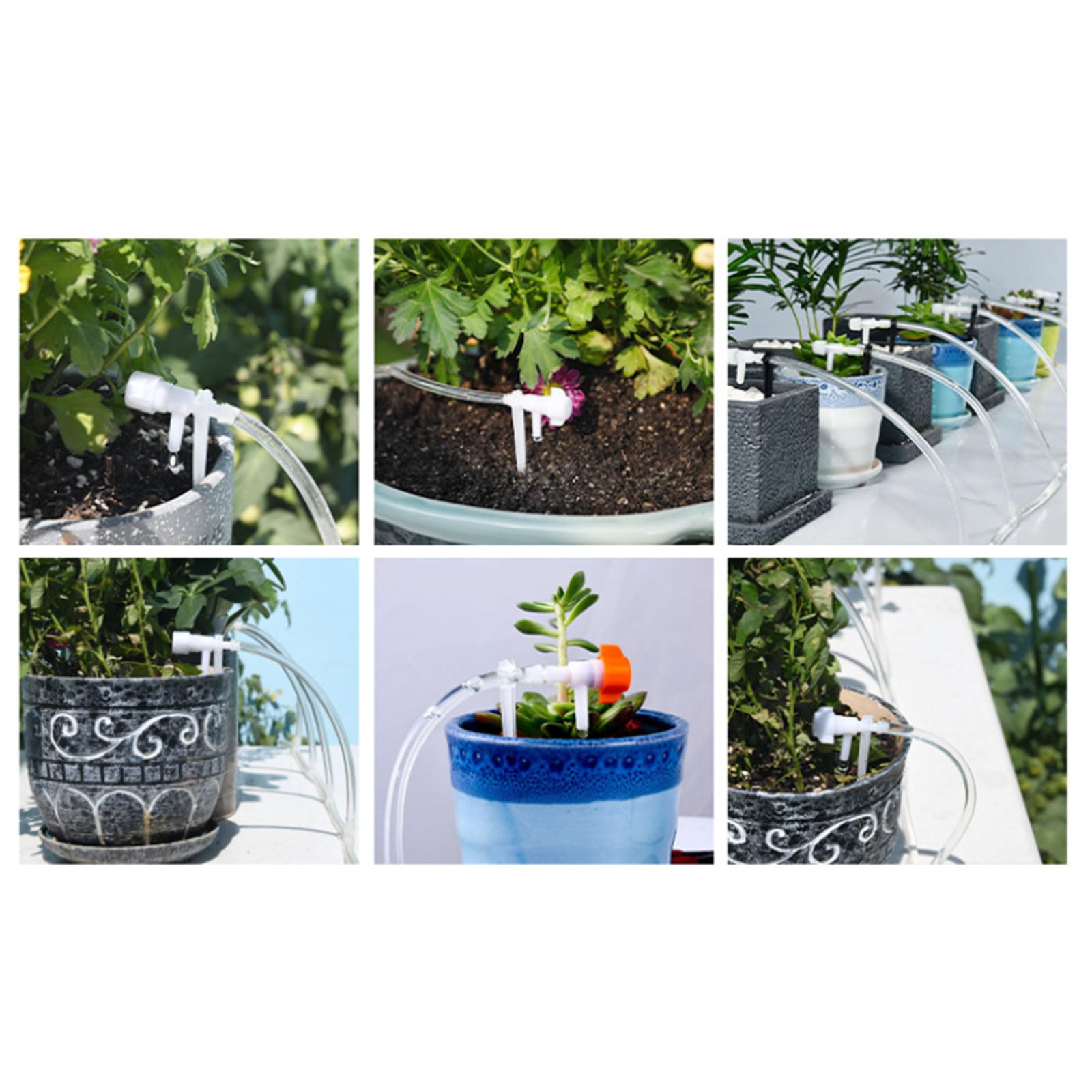 Soluzione di irrigazione automatica per fiori in vaso, 15 gocciolatori, durata regolabile fino a 300 secondi, schermo LCD, timer per piante