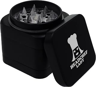 Headchef Lady Cuboid Grinder 4-Piece, Size 55 mm, Black