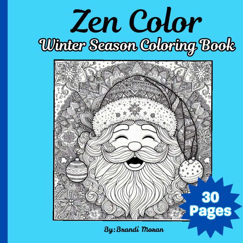 Zen Color: Winter Season Coloring Book/Mindfulness/Destress