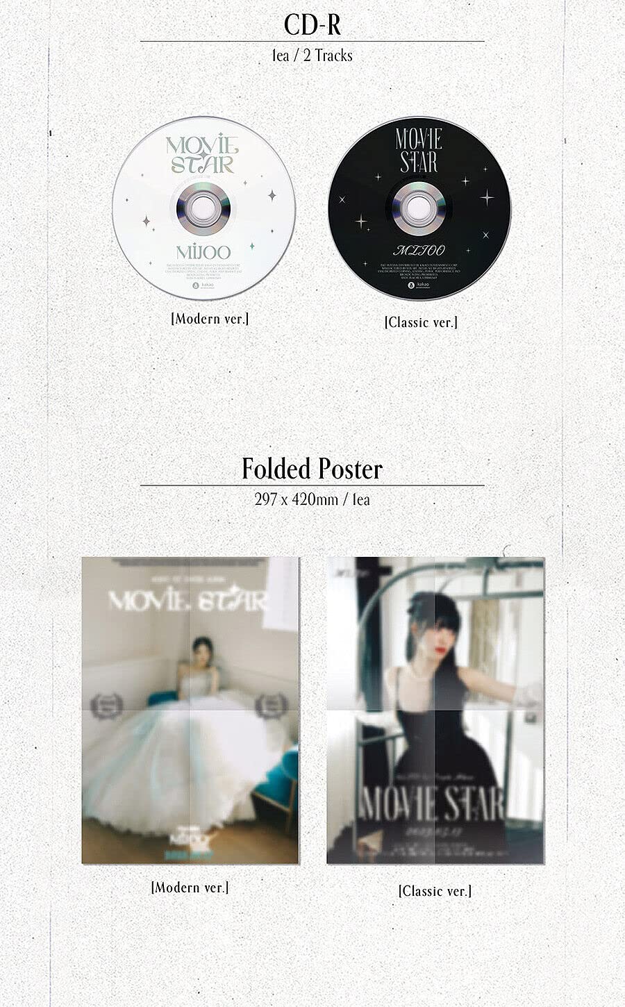 Lovelyz Mijoo Film Star 1° album singolo (moderno + classico - set da 2 ver.) K-pop sigillato