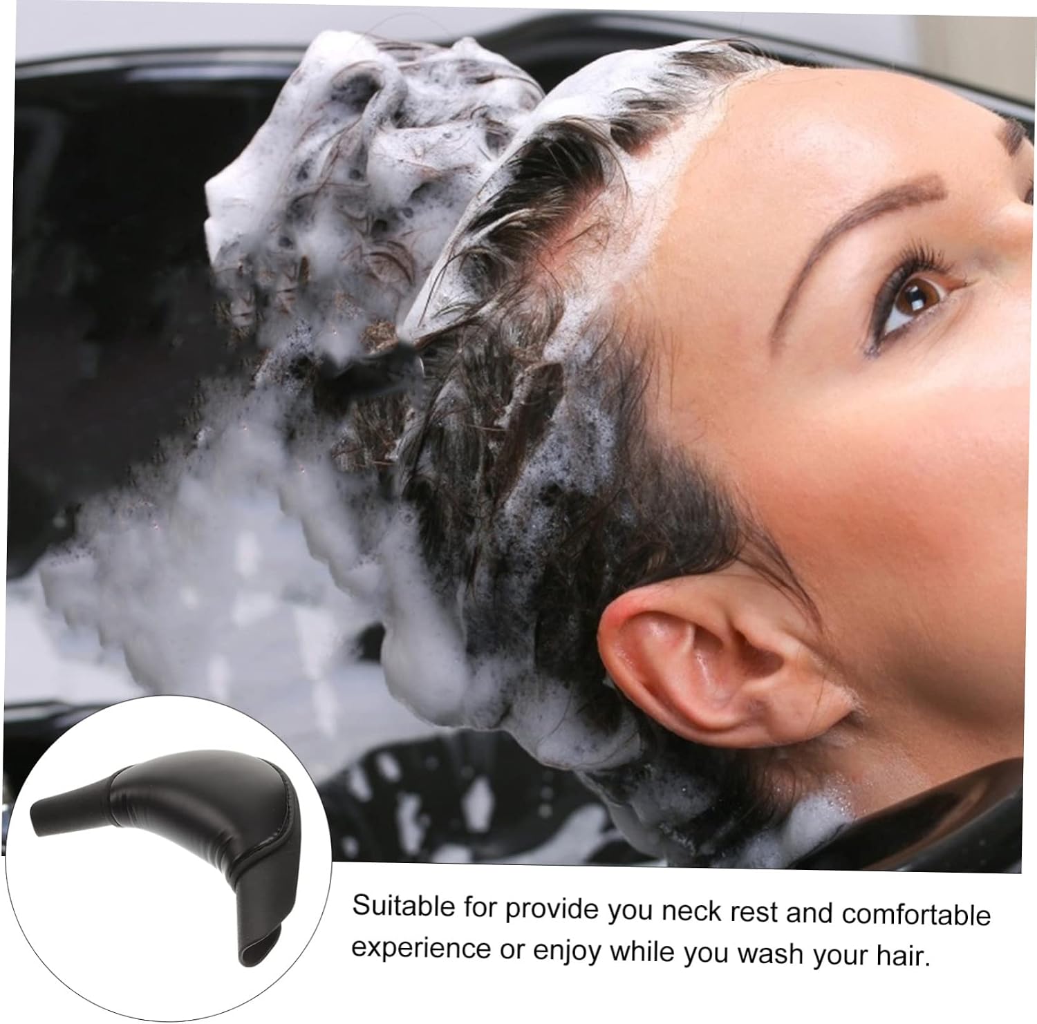 Outanaya Salon Neck Rest Pillow Non Slip Silicone Cushion Comfortable Shampoo Bowl Neck Support Hair Washing Pillow for Professional Hair Salon Use