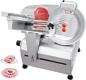 Commercial Meat Slicer 540W,Fully Automatic Meat Cutter Equipped With Detachable Blades of 10in,0-15mm Adjustable Slice Thickness,With Sharpening Stone,for Home and Commercial Use