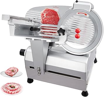 Commercial Meat Slicer 540W,Fully Automatic Meat Cutter Equipped With Detachable Blades of 10in,0-15mm Adjustable Slice Thickness,With Sharpening Stone,for Home and Commercial Use