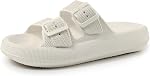 BenSorts Femmes Hommes Oreiller Sandales Ajustables Boucles Diapositives