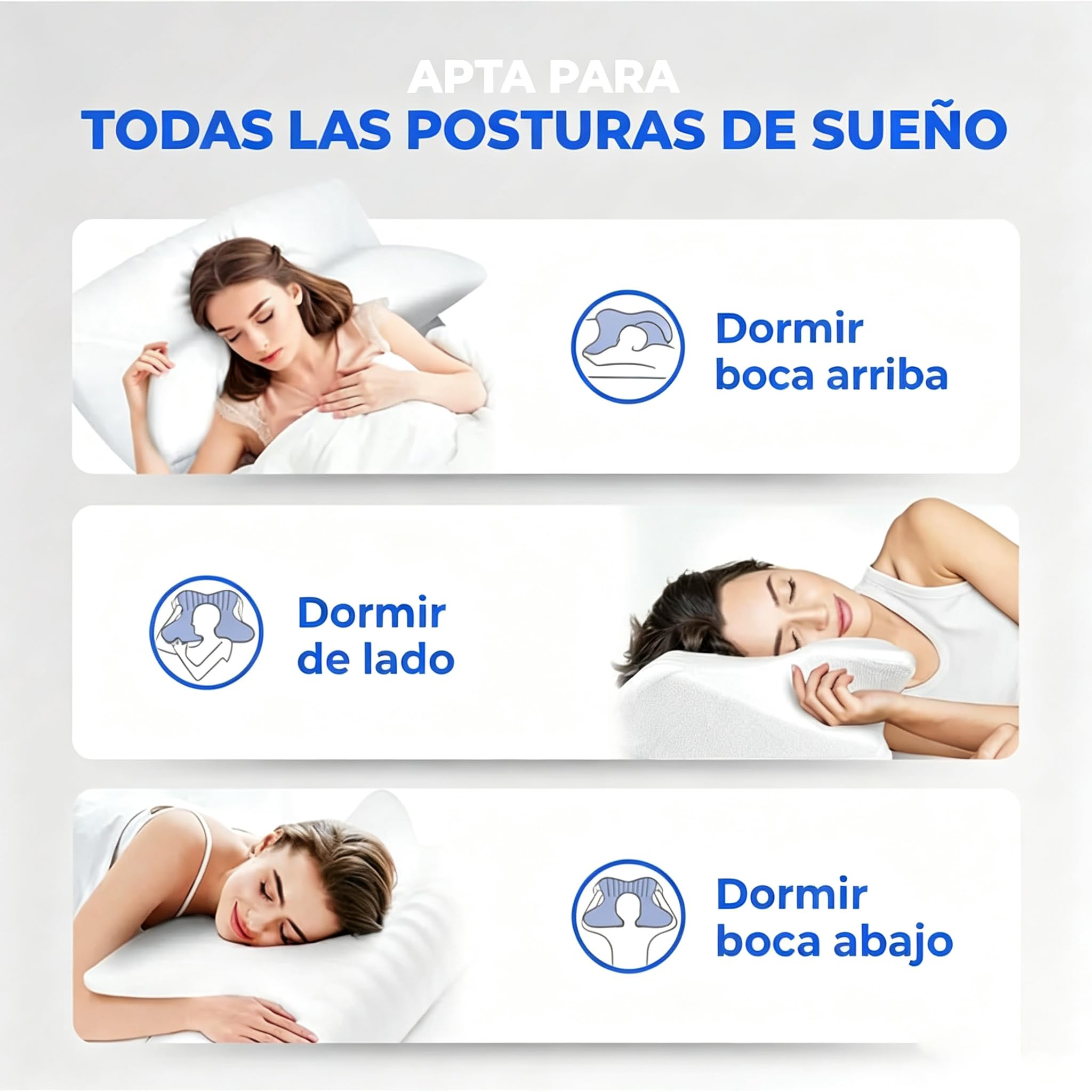 MEIION glowan cloudsleep Almohada ergonómica de Espuma viscoelástica