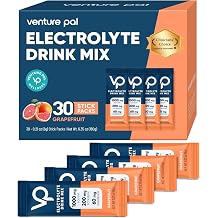 Venture Pal High Sodium Sugar Free Electrolytes Powder Packet, 16 Sticks | Hydration Packets with Vitamin, Sodium & Potassium, Zero Calories, Vegan, Keto & Paleo Friendly Electrolyte Drink Mix