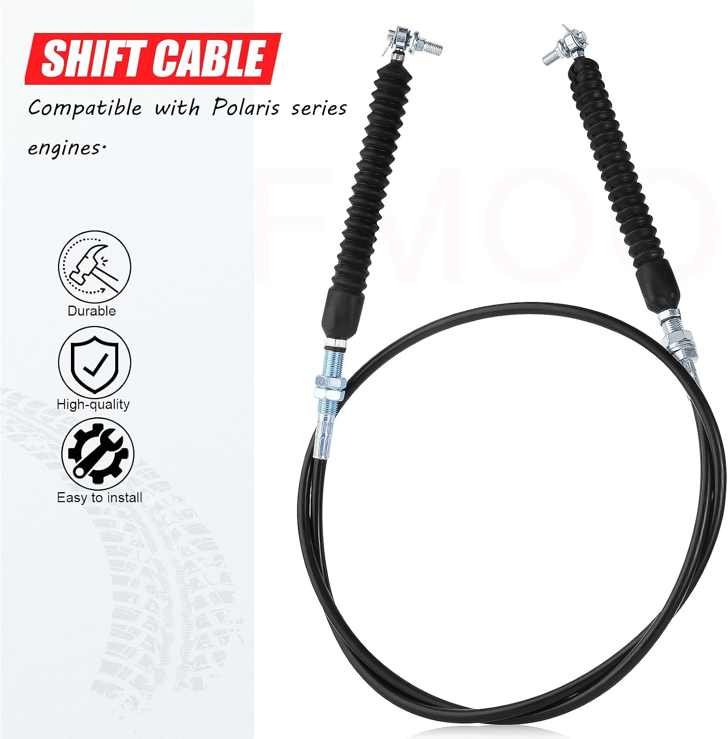 7081209 Heavy Duty Gear Selector Shift Control Cable Compatible with Polaris Ranger 500 700 2005 2006 2007 2008 2009 2010 2x4 4x4 6x6 Gear Selector