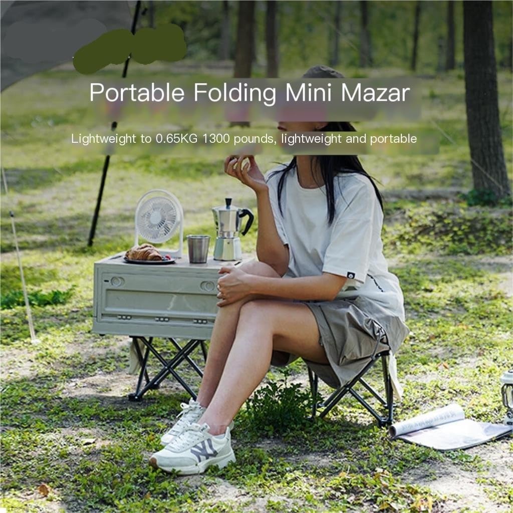 Camp Stool Mazar Outdoor Lunch Break Folding Chair Fishing Stool Portable Camping Picnic Small Bench Art Sketching Chair Camping Stool(Black)