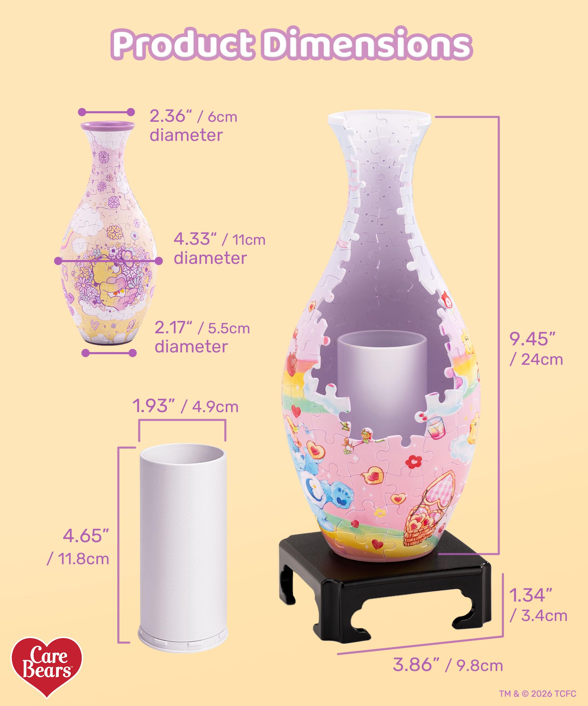 Amazon.com: Care Bears™ by PieceRelax Unique Flower Vase - 3D