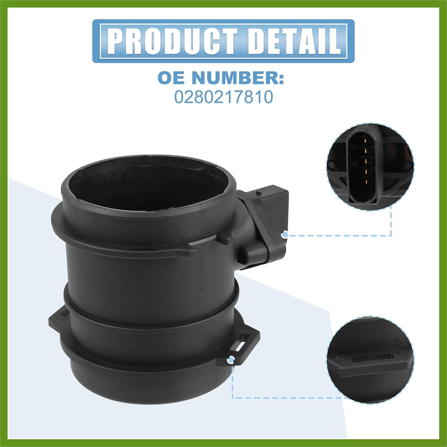 0280217810 Car Mass Air Flow Sensor Meter MAF Sensor Airflow Replacement for Mercedes-Benz SLK55 AMG 2005-2010 for Mercedes-Benz E500 2003-2006 Vehicle Components