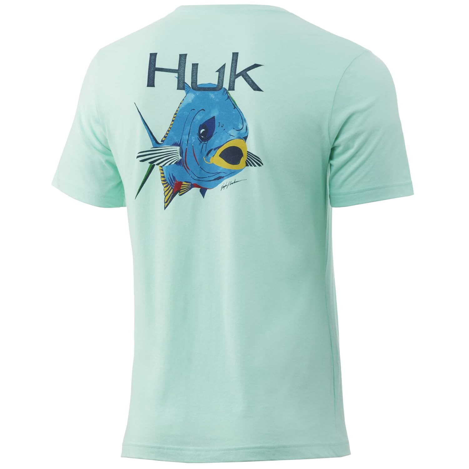 HUK Men's Vaughn Cochran Performance Fishing T-Shirt | Tri-Blend Moisture-Wicking Tee With Marine Art Design | Short Sleeve Fishing Shirt - View #7