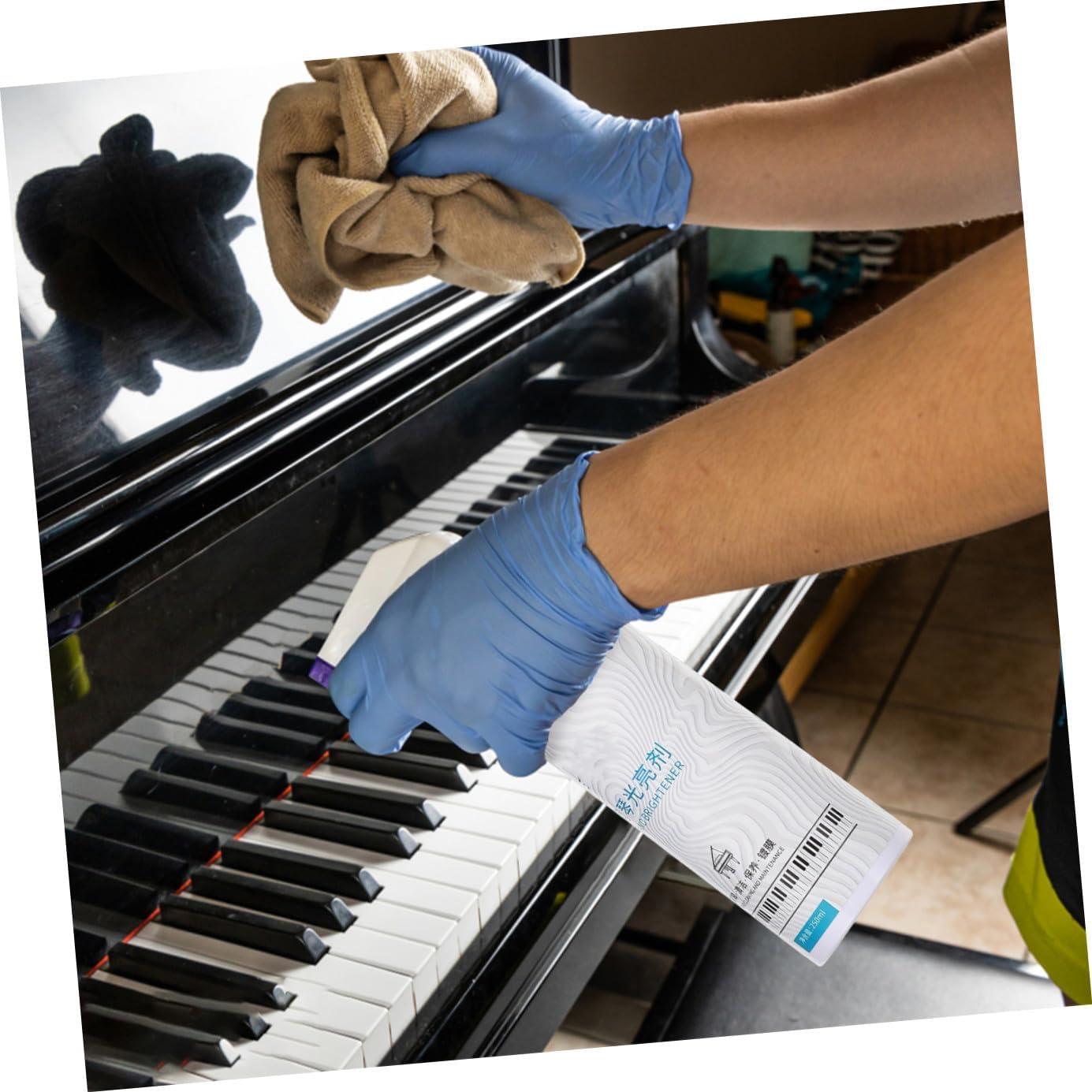 Milisten 1Set Piano Care Kit Professional Cleaning Tools with Cloth Polishing Wax for Piano Maintenance Removes Dust Stains Enhances Surface Brightness
