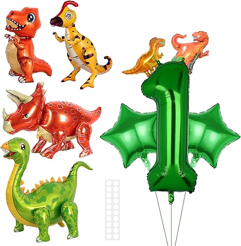 Globo gigante de dinosaurio 3D para decoraciones de fiesta de cumpleaños, globos de aluminio para niños y adultos, suministros de decoración de Globo gigante de dinosaurio 3D para decoraciones de fiesta de cumpleaños, globos de aluminio para niños y adultos, suministros de decoración de