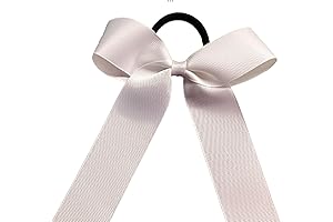 Collegiate and Long Tail Cheer Bows Available In Assorted Colors White