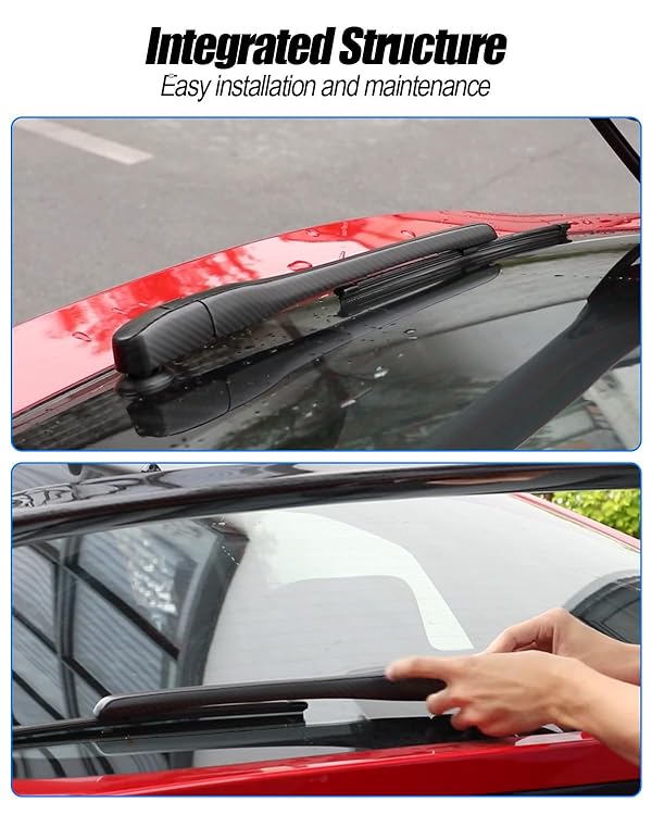 TIKSCIENCE Imitation Carbon Fiber Rear Wiper Arm Blade Fit for Chevrolet Chevy Trailblazer LS LT ACTIV RS 2022 2023 Replace 42709519 42709518, Rear Back Windshield Wiper Arm Blade by TIKSCIENCE - Image 6