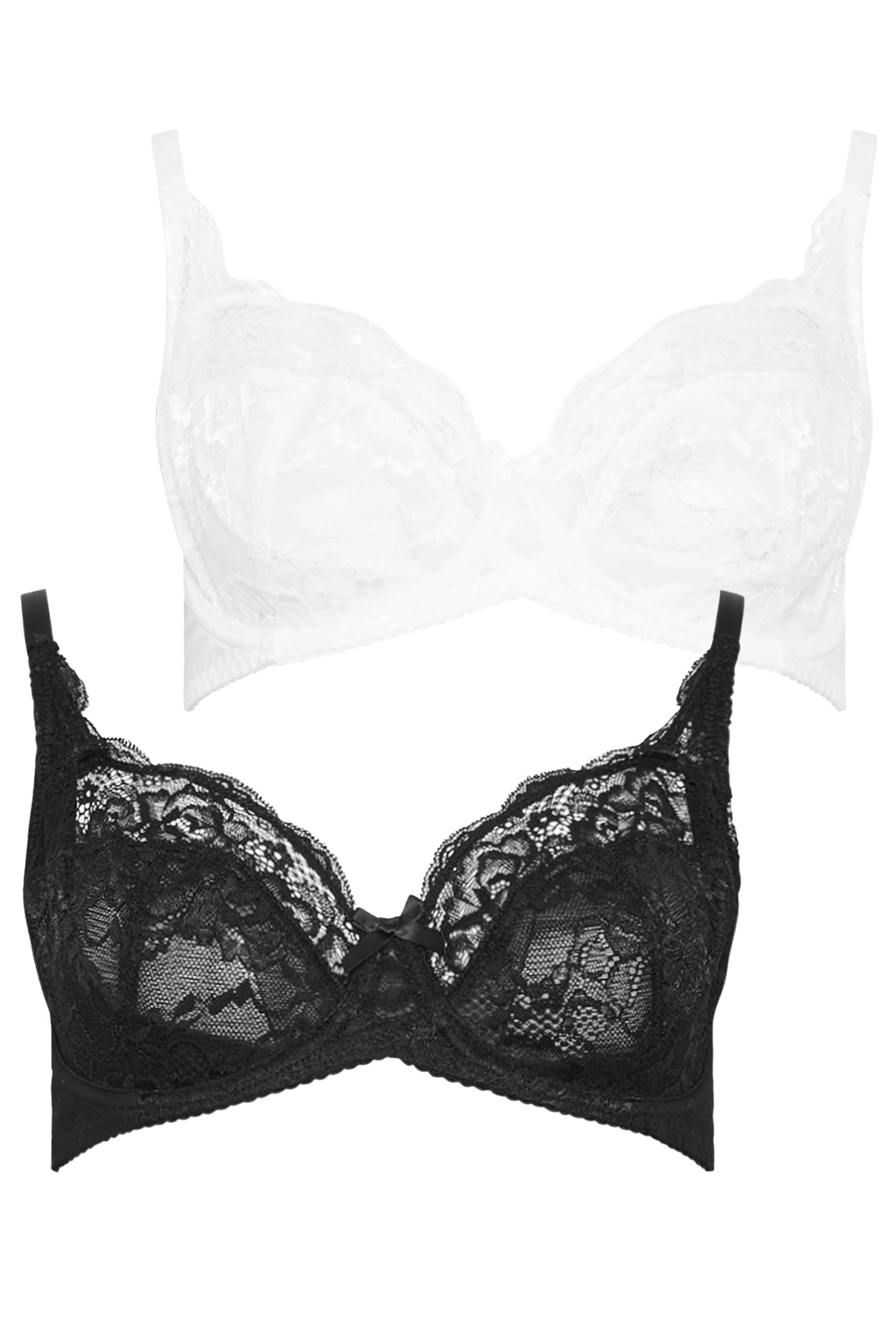 M&Co Women's Black Stretch Lace Bra In 32E