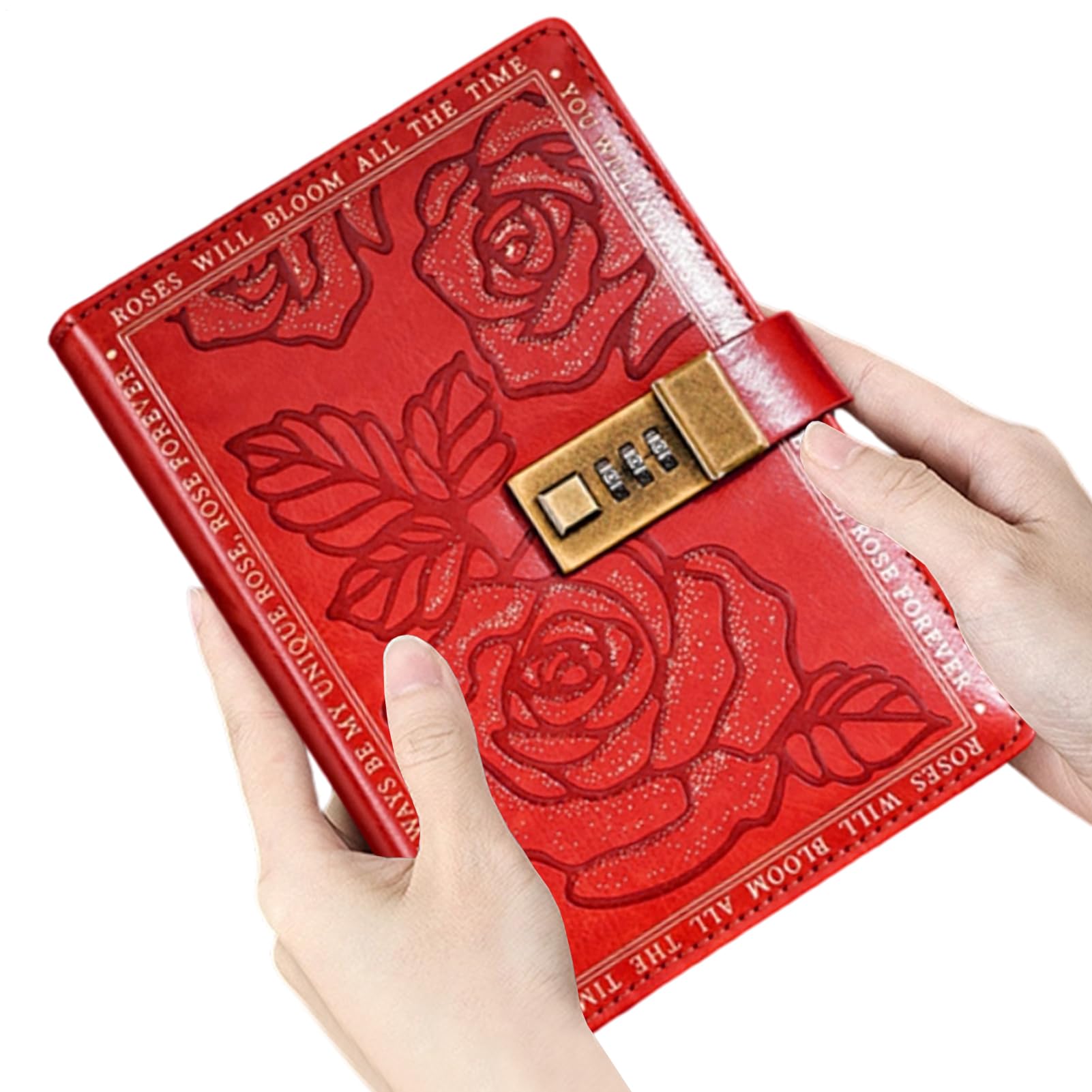 Libreta Con Candado 224 Páginas Rayadas Cuaderno Escritura Tapa Dura Cuero | Cuaderno B6 Con Contraseña Para Adolescentes Niños Chicos Hombres Mujeres Adultos Escuela Viajes Cumpleaños Navida