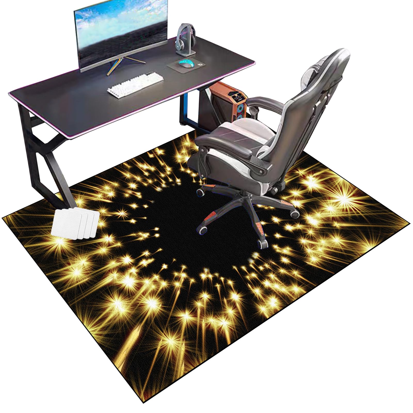RxueSug Floor Protector Mat for Office Home Computer Gaming Chair Mat Carpet Protector Chair Mat Large Office Chair Mat for Hard Floor Non-slip Desk Chair Mat for Carpet Floors 140 x 160 cm