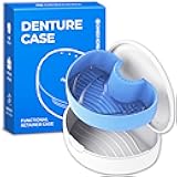 Denture storage case – Hygienic & Protective Denture Bath Cup – Travel-Friendly Orthodontic Dental Retainer Container, Portable, Secure for Invisalign, Mouth guards, Braces – Easy to Use