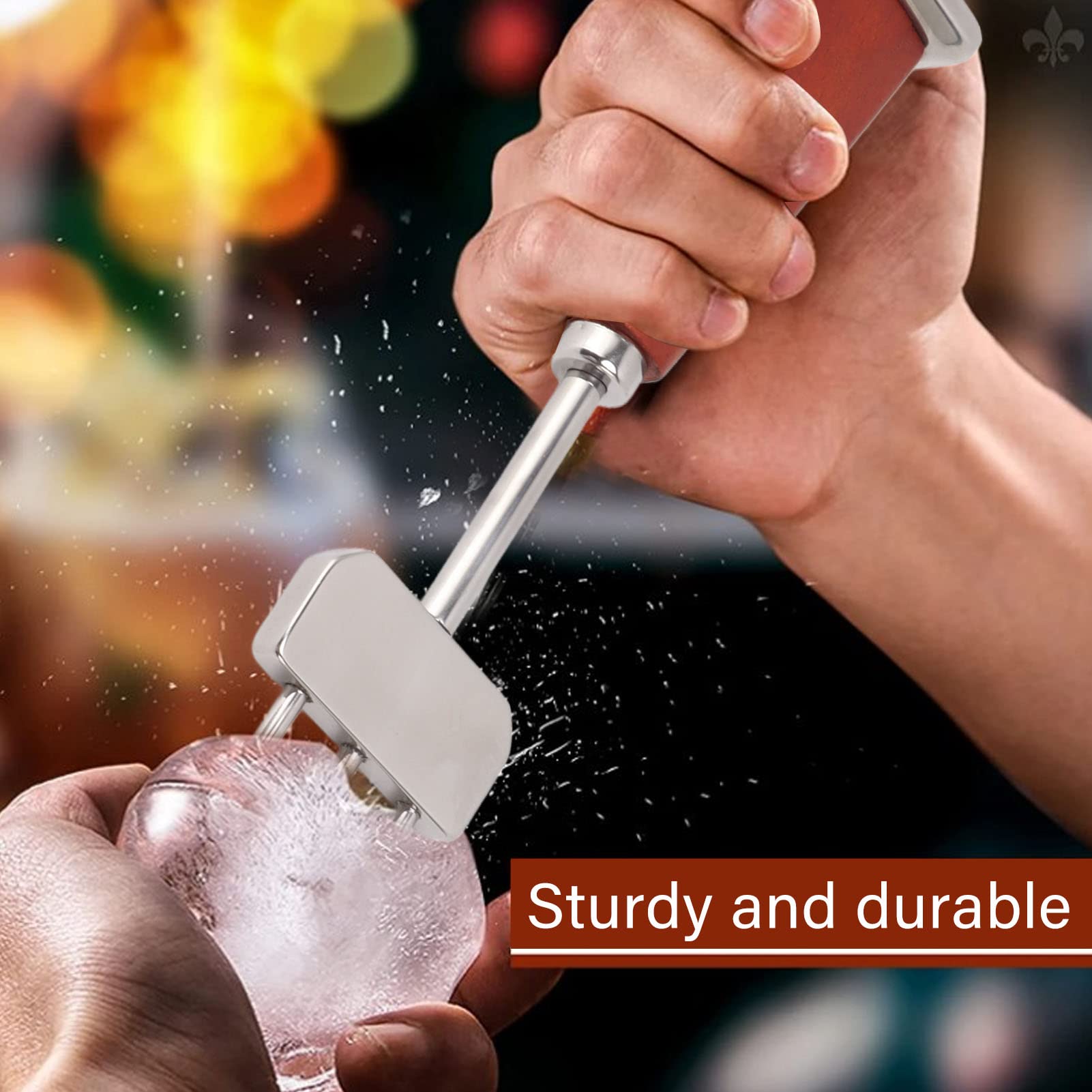 Ice Pick, Ice Chipper Ice Crusher Ice Chisel Ice Picks for Breaking Ice Stainless Steel Ice Pick Manual Ice Crusher for Kitchen(#B)