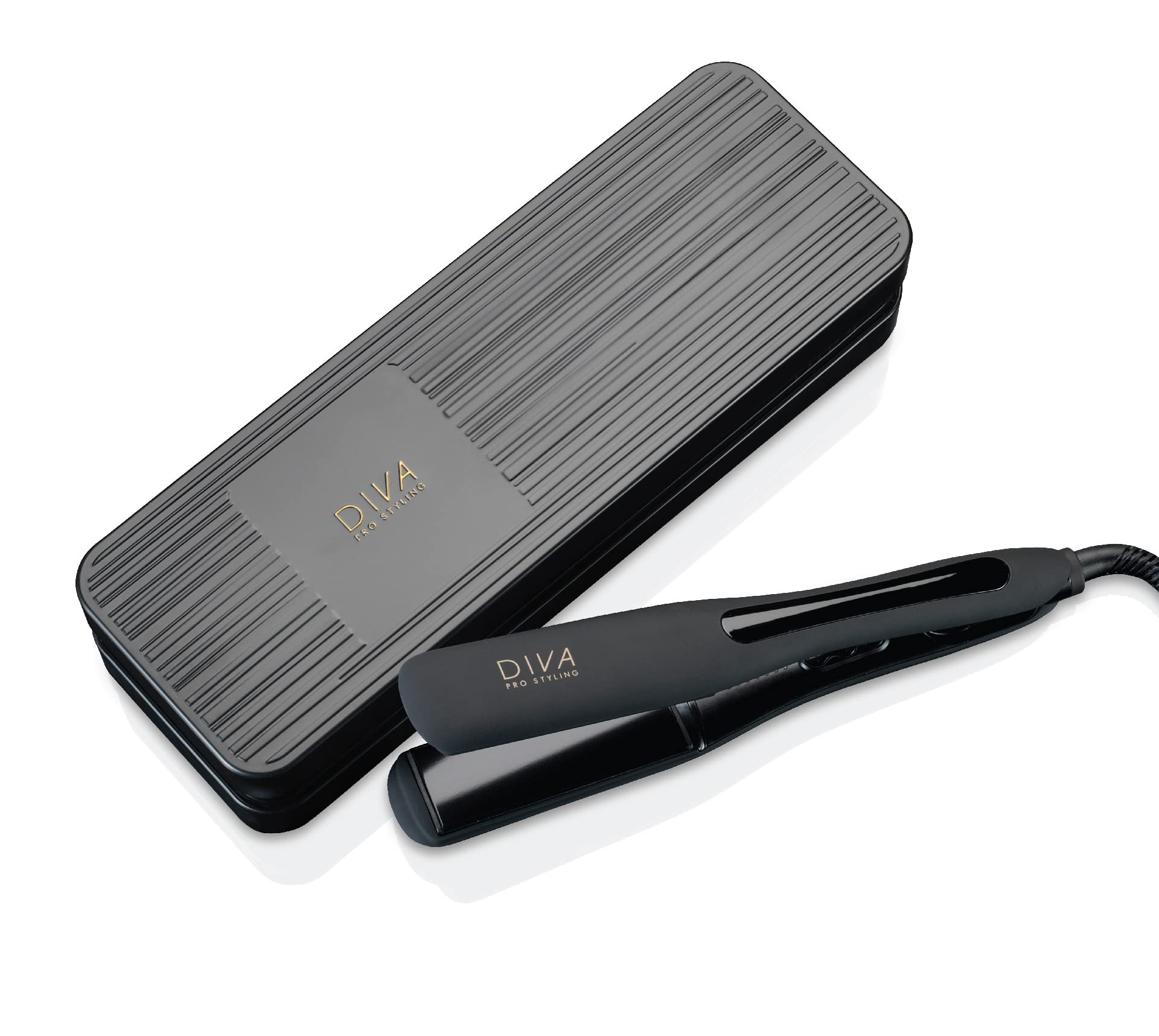 Diva Pro Styling Plancha De Pelo Y Styler Digital Ancha 800 g, negro