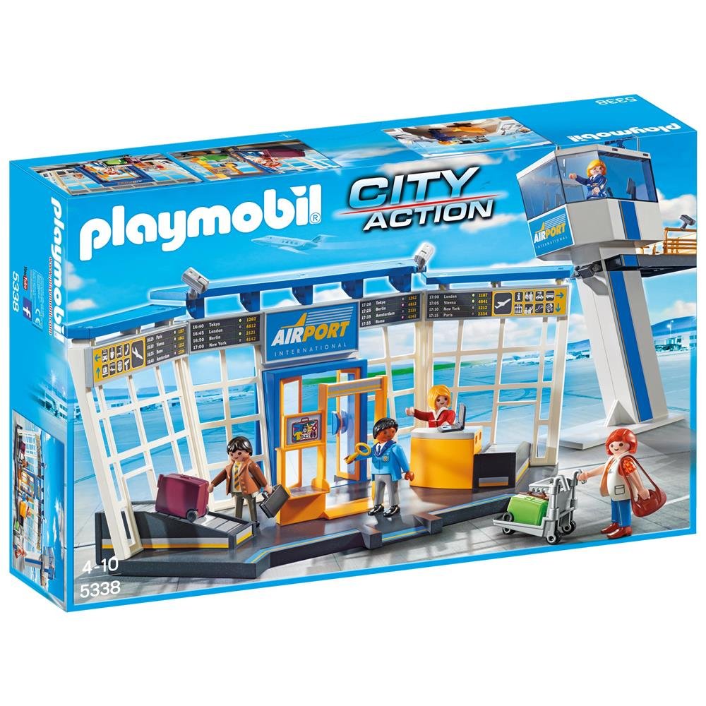 PLAYMOBIL City Action 5338 Flughafen mit Tower, Ab 4 Jahren