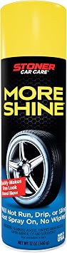 Stoner Car Care 91044 Original More Shine Tire Shine Spray Tire Dressing Restores Deep Matte Black Finish with Long-Lasting Rain-Resistant Protection, Dry-to-Touch 12 oz