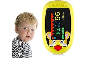Pulse Oximeter for Kids, Oxímetro Pediatrico Fingertip Oxygen Saturation Monitor for Children