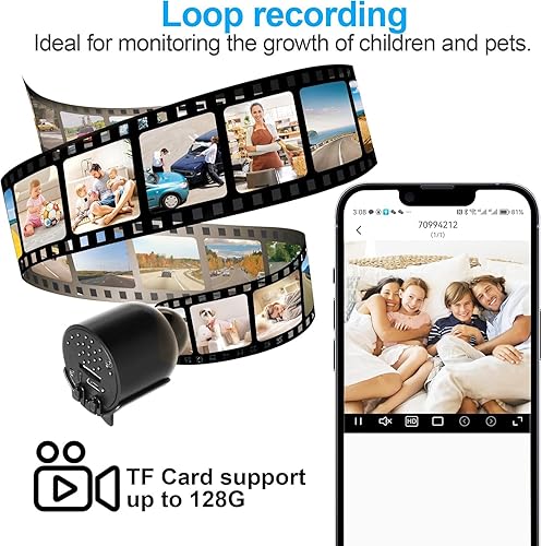 Miniatura 9 de Free 64GSmallest Wireless WiFi Camera,HD1080P Mini Camera,Portable Security Camera,Smart Home Baby Monitor Camera with Night Vision,Motion