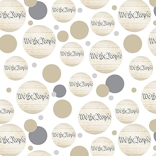 GRAPHICS & MORE Premium Gift Wrap Wrapping Paper Roll Pattern - American USA Flag Independence Day July 4th - We The People USA Constitution