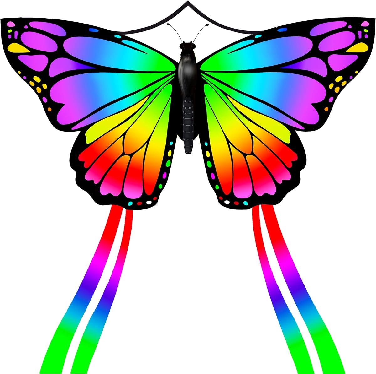 Butterfly Huge Kite for Kids and Adults Easy to Fly Single Line String with Tail for Beach Trip Park Family Outdoor Games and Activities