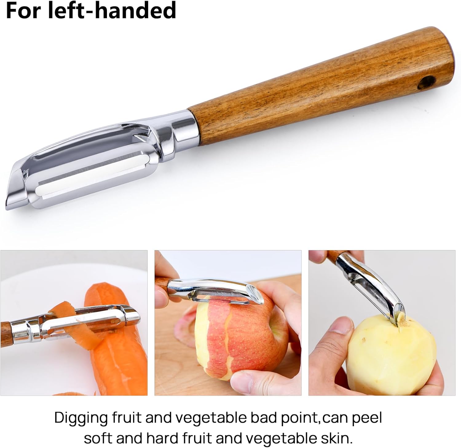 Left Handed Kitchen Scissors Shears and Can Opener, Peeler Set, Lefty Kitchen Tools Utensils for Left Hand People/Adults(3 in 1)