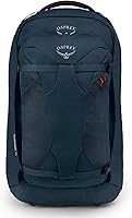 Vista 3 de Osprey Farpoint 70L Mochila de viaje para hombre, azul espacial apagado