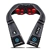 Etekcity Cordless Neck & Back Massager with Heat, Deep Tissue Shiatsu, Rechargeable Shoulder Pain Relief Wearable, 8 Nodes, 3 Intensities, Bi-Directional, 180-Min Battery, Soft PU Leather, Best Gift